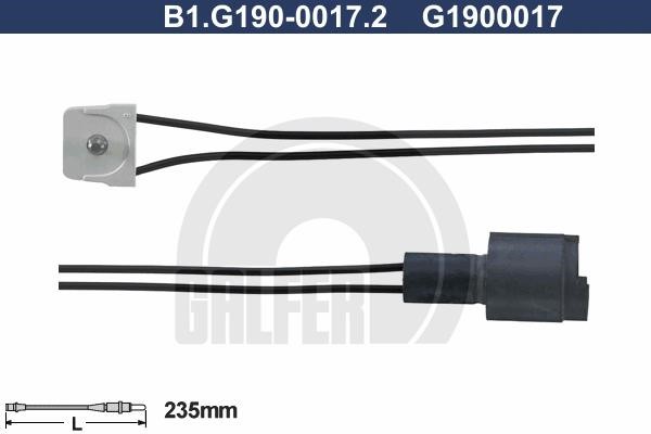 Galfer B1G19000172 Warning contact, brake pad wear B1G19000172