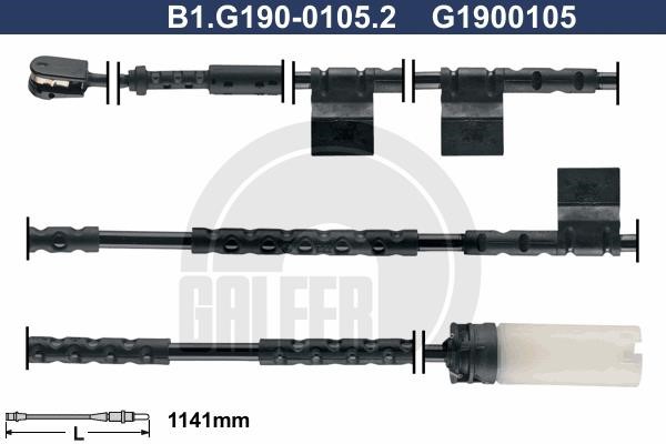 Galfer B1G19001052 Warning contact, brake pad wear B1G19001052