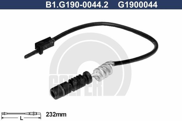 Galfer B1G19000442 Warning contact, brake pad wear B1G19000442