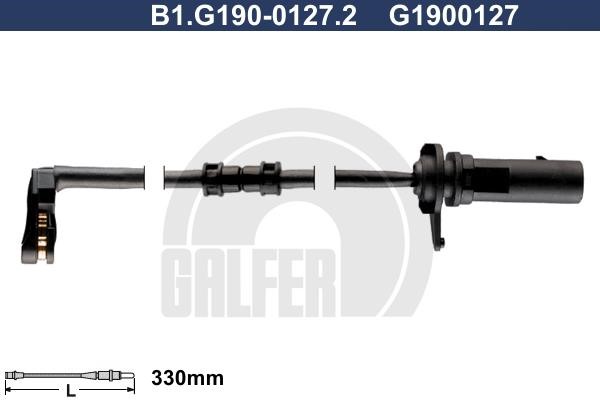 Galfer B1.G190-0127.2 Warning contact, brake pad wear B1G19001272