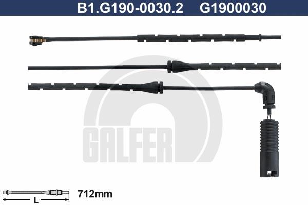 Galfer B1G19000302 Warning contact, brake pad wear B1G19000302