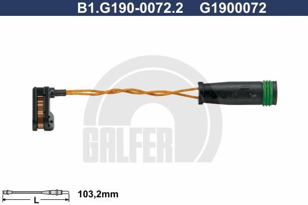 Galfer B1G19000722 Warning contact, brake pad wear B1G19000722