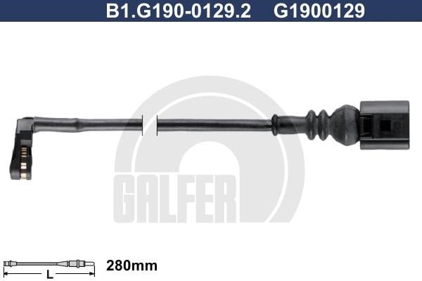 Galfer B1.G190-0129.2 Warning contact, brake pad wear B1G19001292