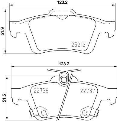 Hella-Pagid 8DB 355 037-661 Brake Pad Set, disc brake 8DB355037661