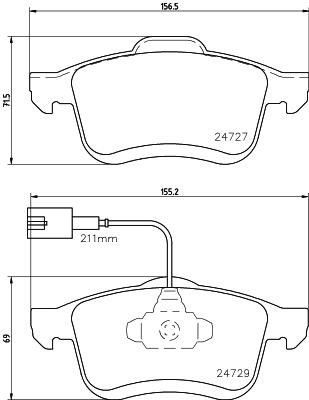 Brake pad set Hella-Pagid 8DB 355 024-691