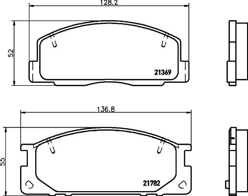 Hella-Pagid 8DB 355 029-781 Brake Pad Set, disc brake 8DB355029781