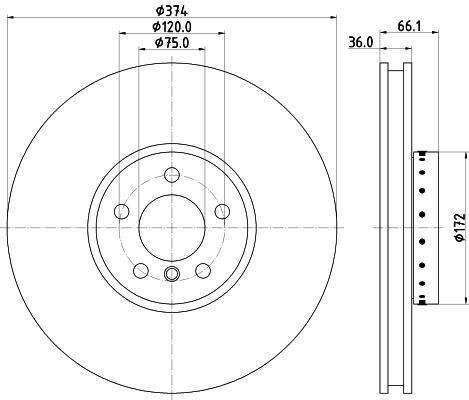 Hella-Pagid 8DD 355 120-711 Brake disc 8DD355120711