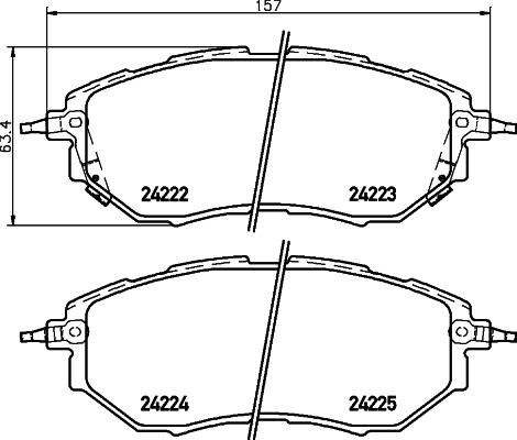 Hella-Pagid 8DB 355 028-311 Brake Pad Set, disc brake 8DB355028311