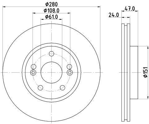 Hella-Pagid 8DD 355 127-861 Brake disc 8DD355127861