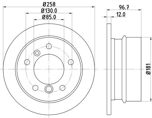 Brake disc Hella-Pagid 8DD 355 128-401