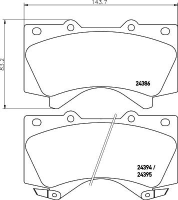 Hella-Pagid 8DB 355 028-521 Brake Pad Set, disc brake 8DB355028521