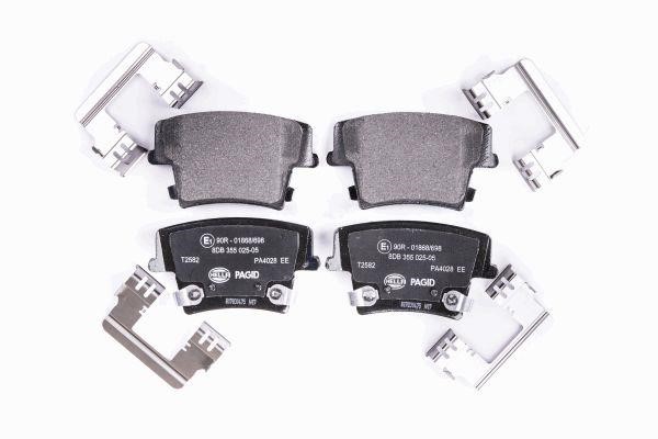Brake pad kit Dodge Charger: 8DB355025051 Hella-Pagid Brake pad set
