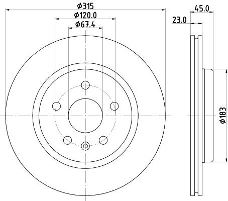 Brake rotor Holden Commodore: 8DD355132751 Hella-Pagid Brake disc