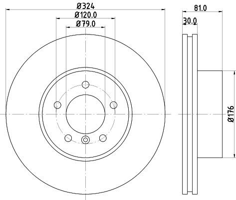 Hella-Pagid 8DD 355 129-771 Brake disc 8DD355129771