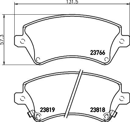 Hella-Pagid 8DB 355 027-911 Brake Pad Set, disc brake 8DB355027911