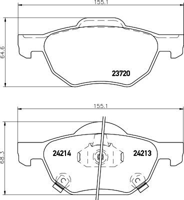 Hella-Pagid 8DB 355 030-191 Brake Pad Set, disc brake 8DB355030191