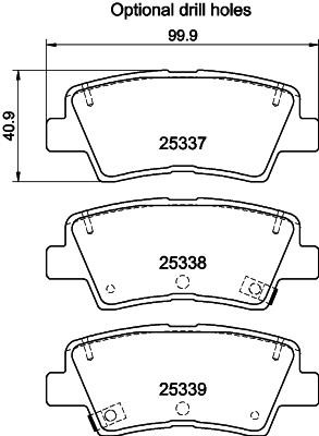 Brake pad set Hella-Pagid 8DB 355 031-821