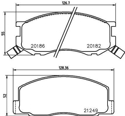 Hella-Pagid 8DB 355 026-761 Brake Pad Set, disc brake 8DB355026761