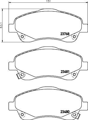 Hella-Pagid 8DB 355 029-051 Brake Pad Set, disc brake 8DB355029051