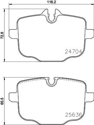 Hella-Pagid 8DB 355 024-921 Brake Pad Set, disc brake 8DB355024921