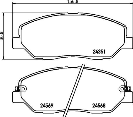 Hella-Pagid 8DB 355 028-481 Brake Pad Set, disc brake 8DB355028481