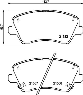 Hella-Pagid 8DB 355 039-971 Brake Pad Set, disc brake 8DB355039971