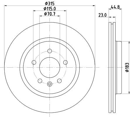 Brake discs Holden Commodore: 8DD355132181 Hella-Pagid Brake disc