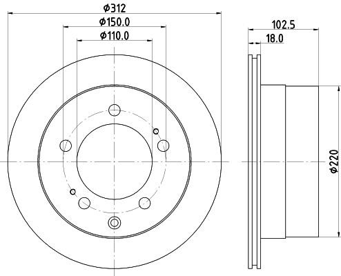 Hella-Pagid 8DD 355 120-061 Brake disc 8DD355120061