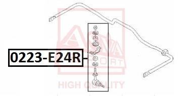 Asva 0223-E24R Rod/Strut, stabiliser 0223E24R