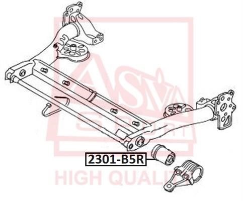 Asva 2301-B5R Control Arm-/Trailing Arm Bush 2301B5R