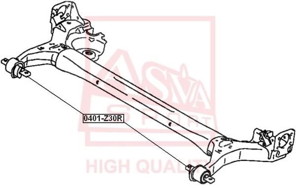Asva 0401-Z30R Control Arm-/Trailing Arm Bush 0401Z30R