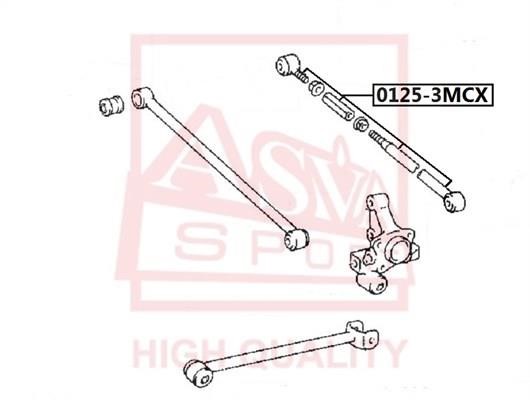 Asva 0125-3MCX Thrust rear transverse adjustable right 01253MCX