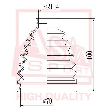 Asva ASBT-TRC Bellow, driveshaft ASBTTRC