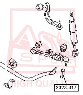 Asva 2323-317 Rod/Strut, stabiliser 2323317