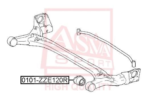 Asva 0101-ZZE120R Control Arm-/Trailing Arm Bush 0101ZZE120R