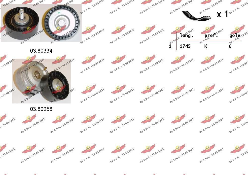 Autokit 06.0091 DRIVE BELT KIT 060091