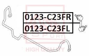 Asva 0223-C23FR Rod/Strut, stabiliser 0223C23FR