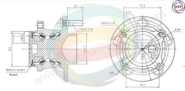Odm-multiparts 70-010061 Wheel bearing kit 70010061