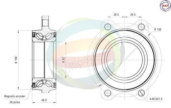 Odm-multiparts 70-210068 Wheel bearing kit 70210068