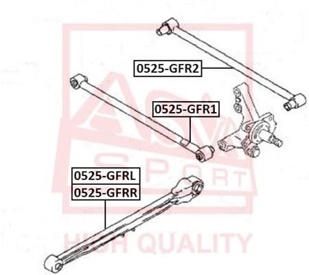 Asva 0525-GFR2 Track Control Arm 0525GFR2