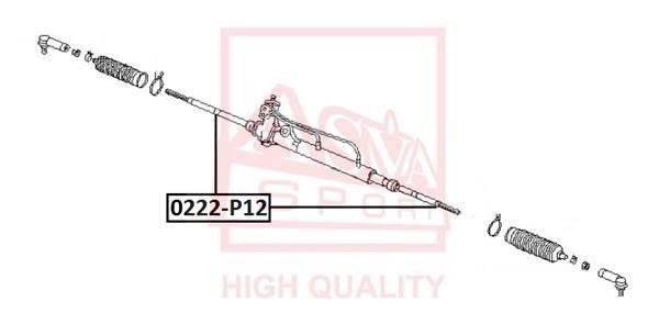 Asva 0222-P12 Inner Tie Rod 0222P12