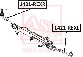 Asva 1421-REXR Tie rod end outer 1421REXR