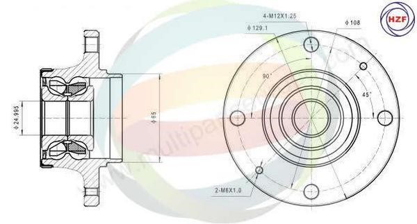 Odm-multiparts 70-160028 Wheel bearing kit 70160028