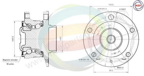 Odm-multiparts 70-150031 Wheel bearing kit 70150031