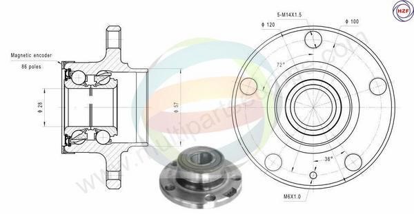 Odm-multiparts 70-210043 Wheel bearing kit 70210043