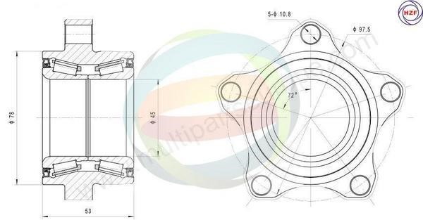 Odm-multiparts 70-010014 Wheel bearing kit 70010014