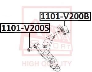 Asva 1101-V200B Control Arm-/Trailing Arm Bush 1101V200B