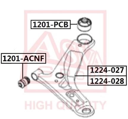 Asva 1201-ACNF Control Arm-/Trailing Arm Bush 1201ACNF