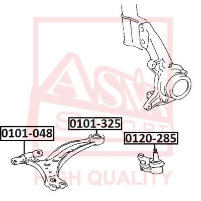Asva 0101-048 Control Arm-/Trailing Arm Bush 0101048