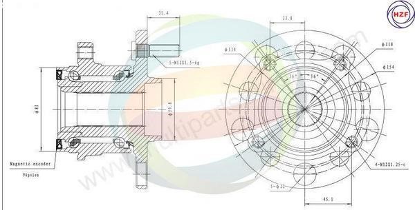 Odm-multiparts 70-090004 Wheel bearing kit 70090004